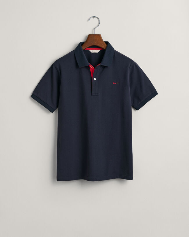 Teens Kontrast Piqu&eacute; Poloshirt