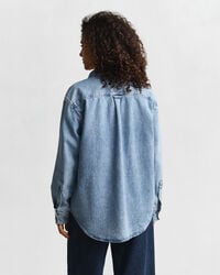 Relaxed Fit Jeansbluse
