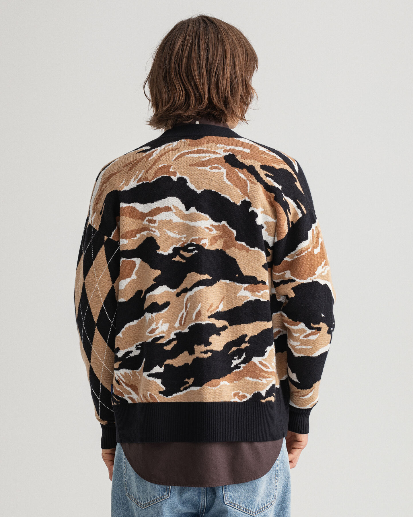Tiger Camo Strickjacke