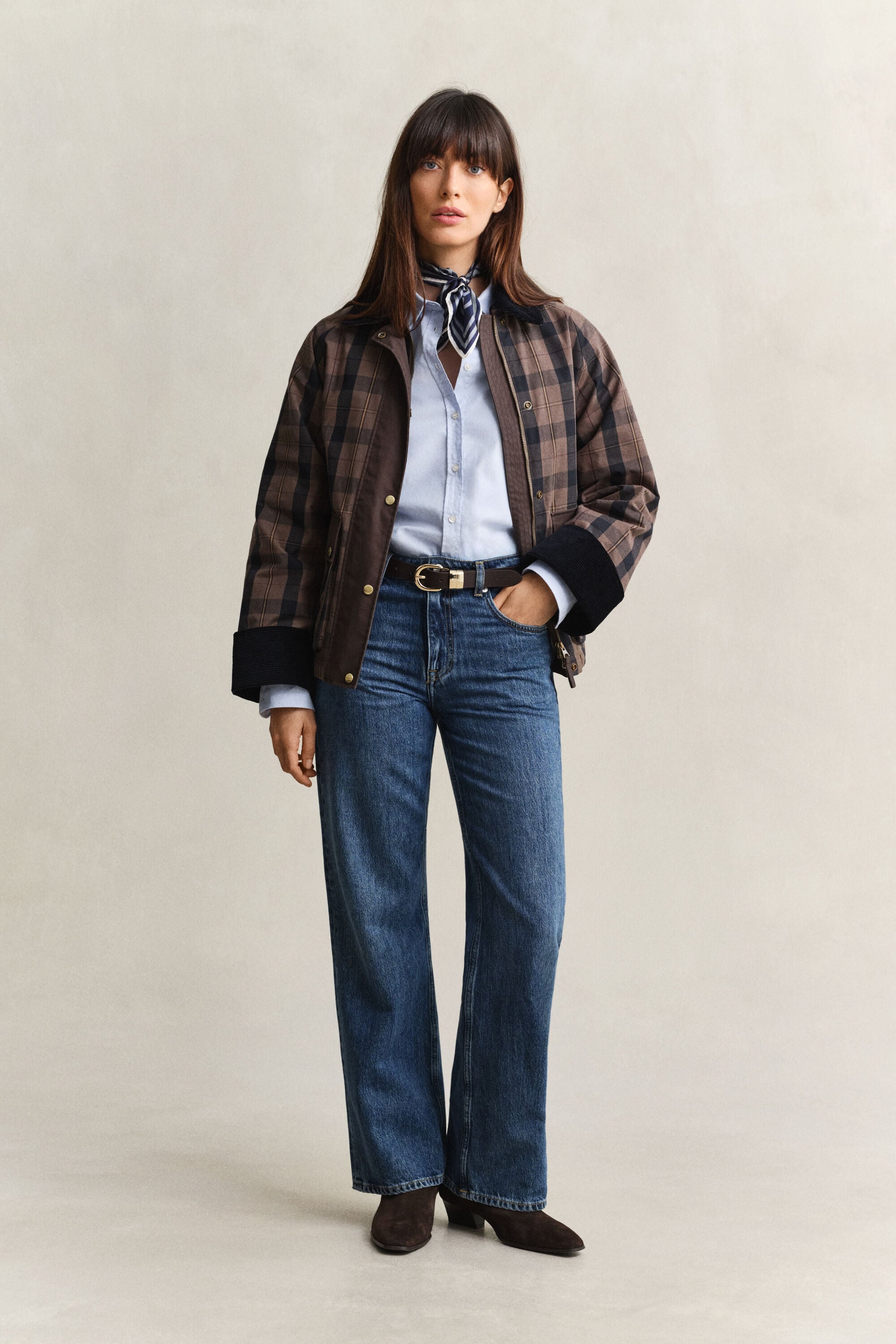 Classic Slim Fit Oxford-Bluse mit Stretch