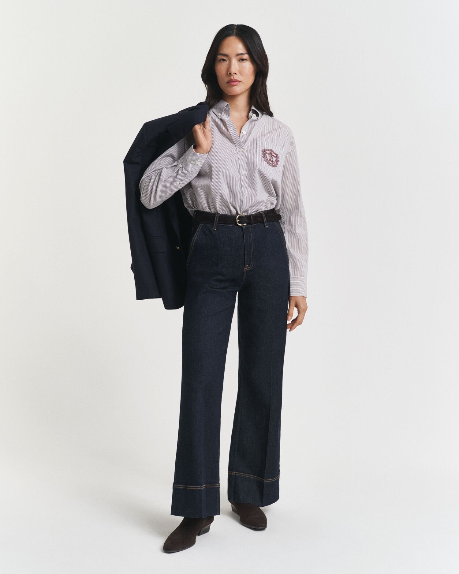 Relaxed Fit Classic Graphic Popeline Bluse