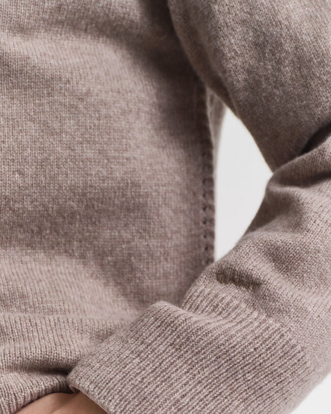 Weicher Rundhalspullover aus Wolle mit Kaschmiranteil