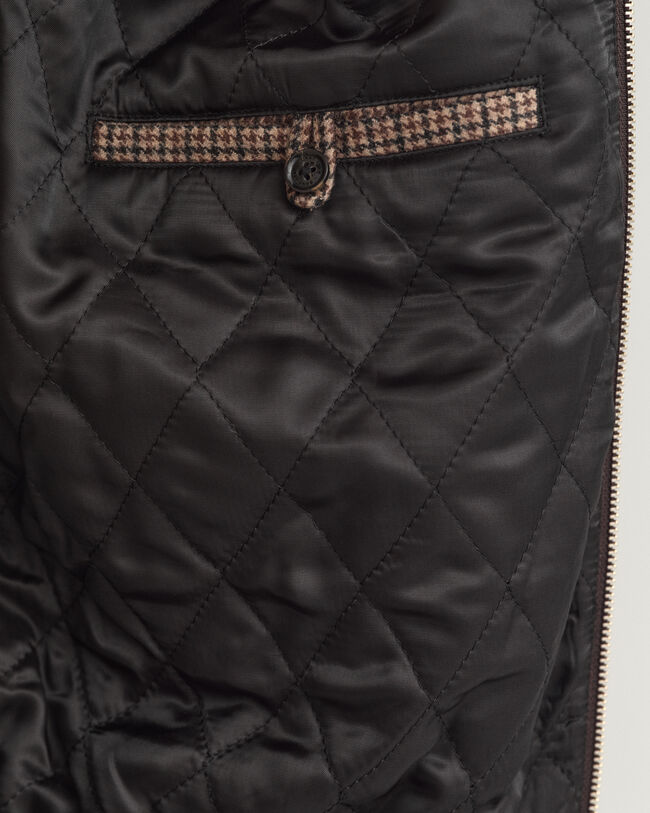 Karierte Harrington Jacke aus Wolle