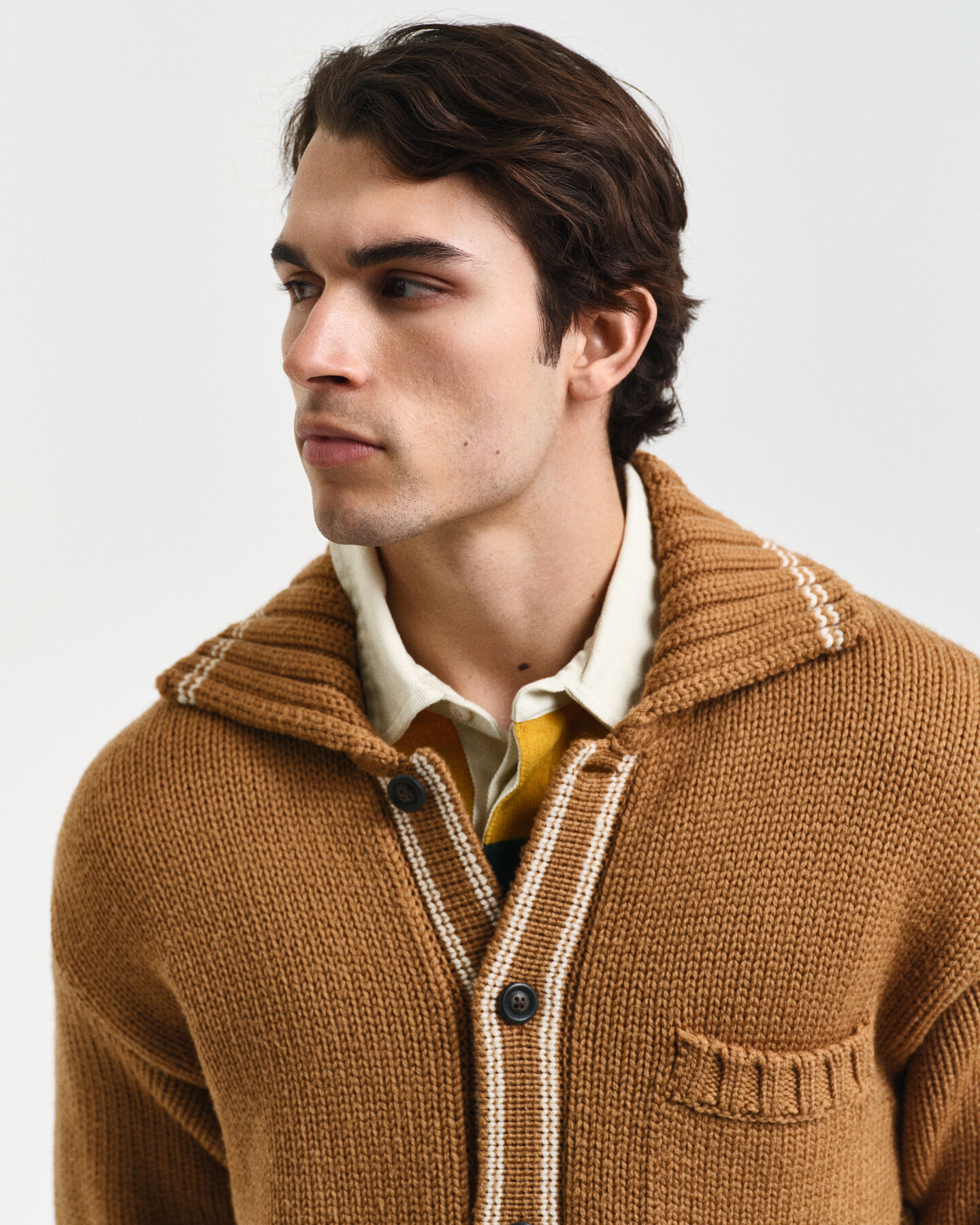 Geknöpfte Strickjacke aus Wolle