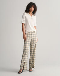 Karohose mit niedrigem Bund und geradem Bein