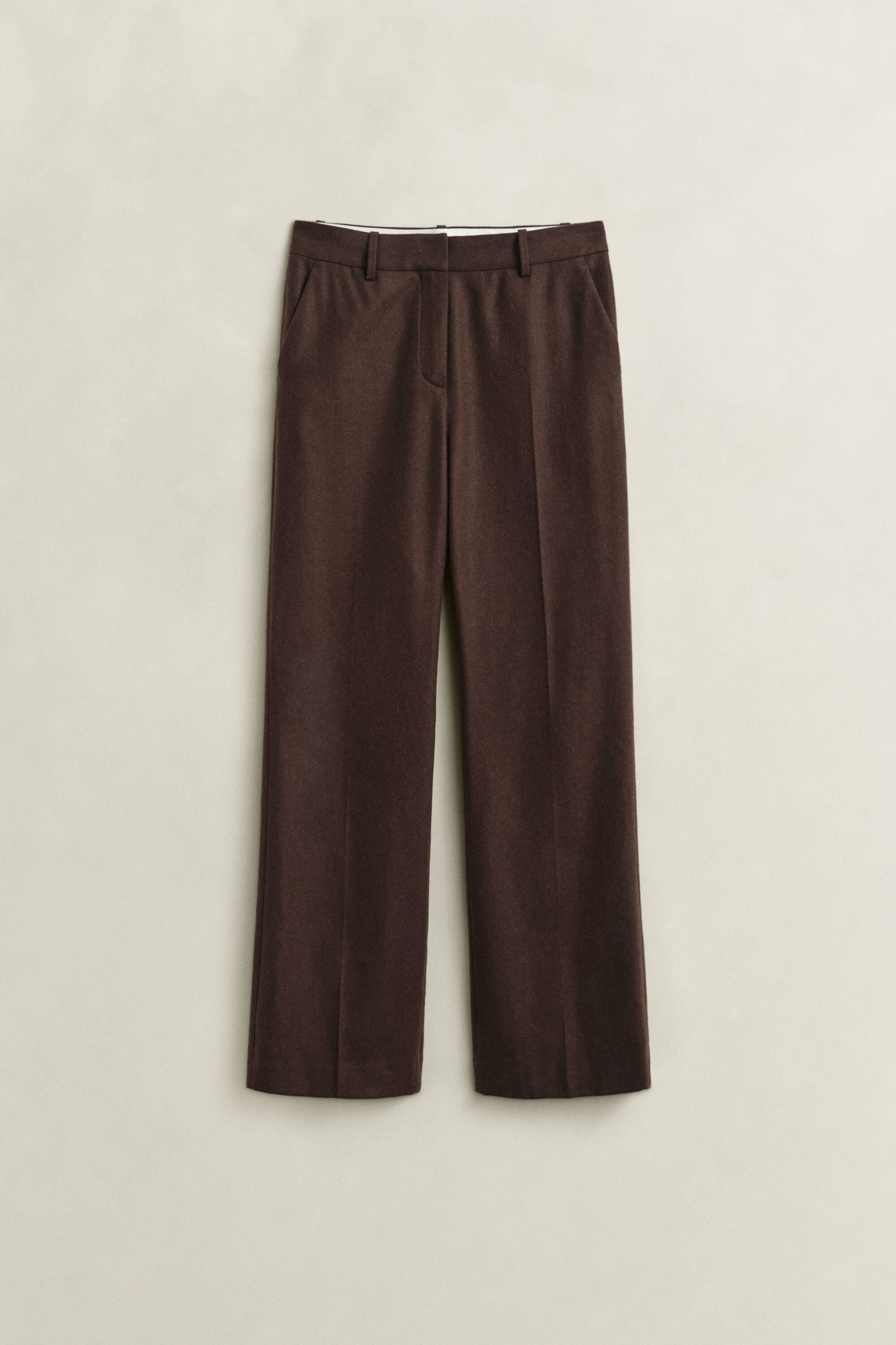Ausgestellte Slim Fit Flanellhose