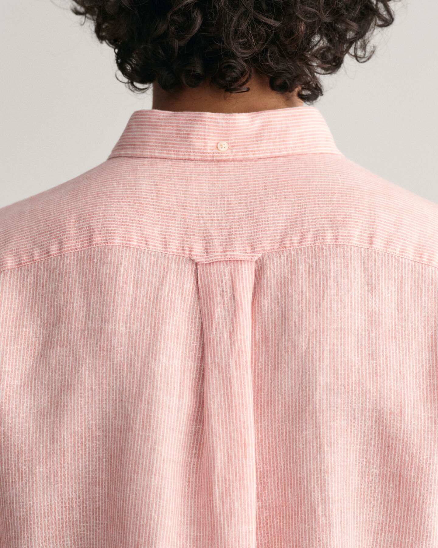 Regular Fit Kurzarm-Leinenhemd mit Streifen