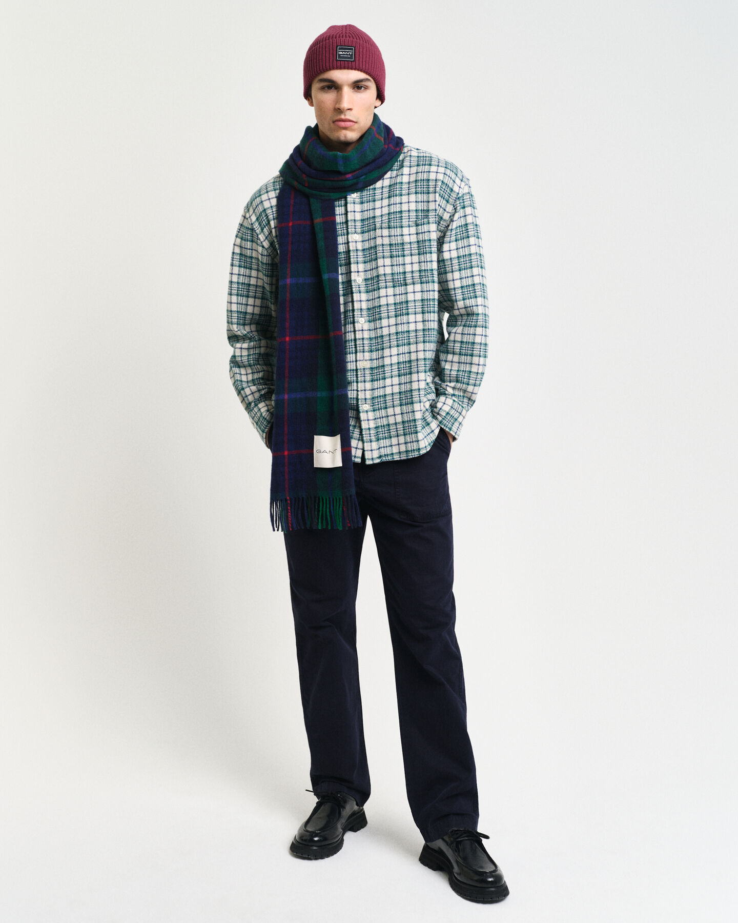 Strukturiertes Oversized Karohemd