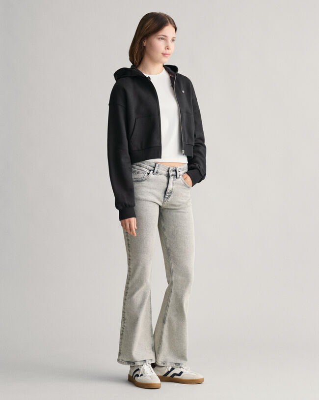 Teen Girls Verk&uuml;rzte Shield Sweatjacke