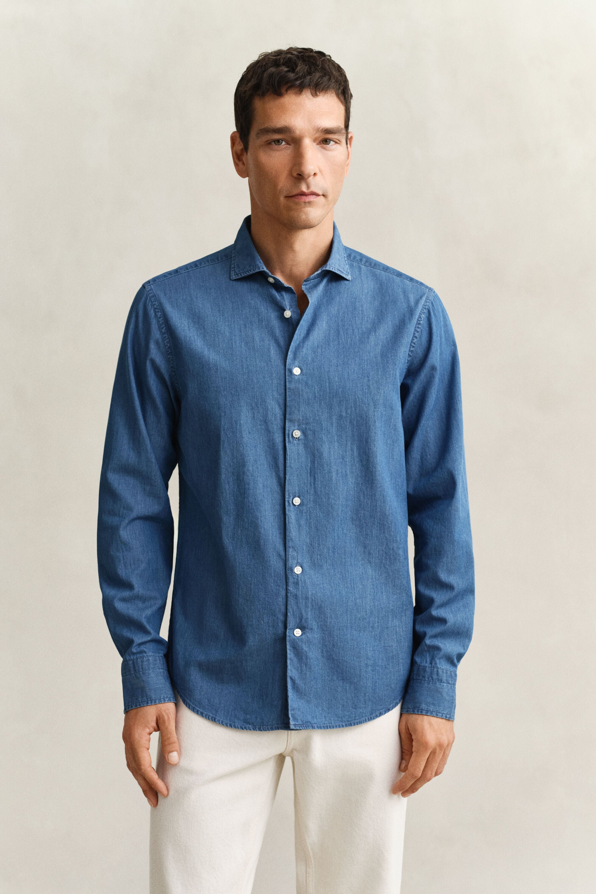 Indigo Twill-Hemd