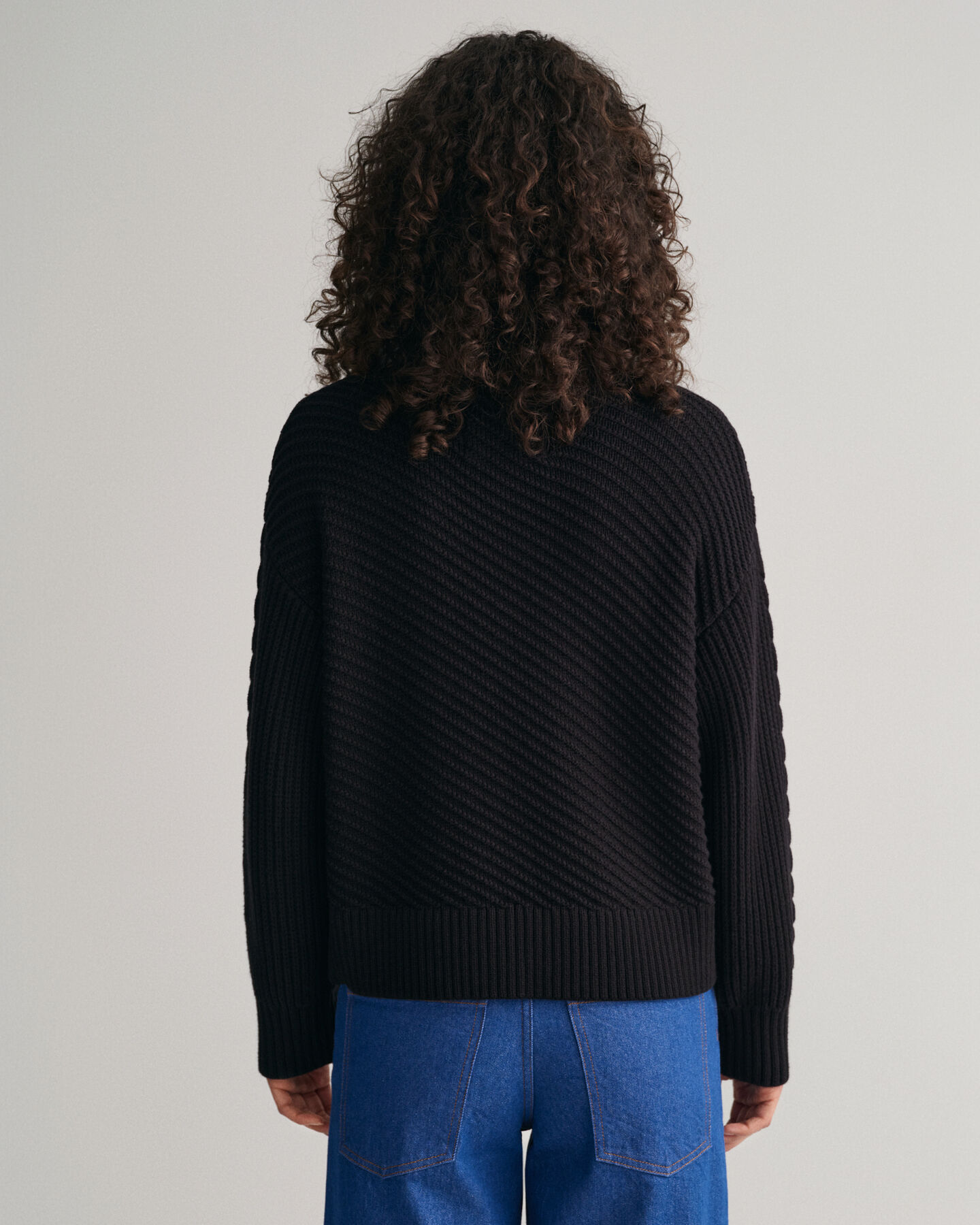 Zopfstrick Rollkragenpullover mit Knöpfen