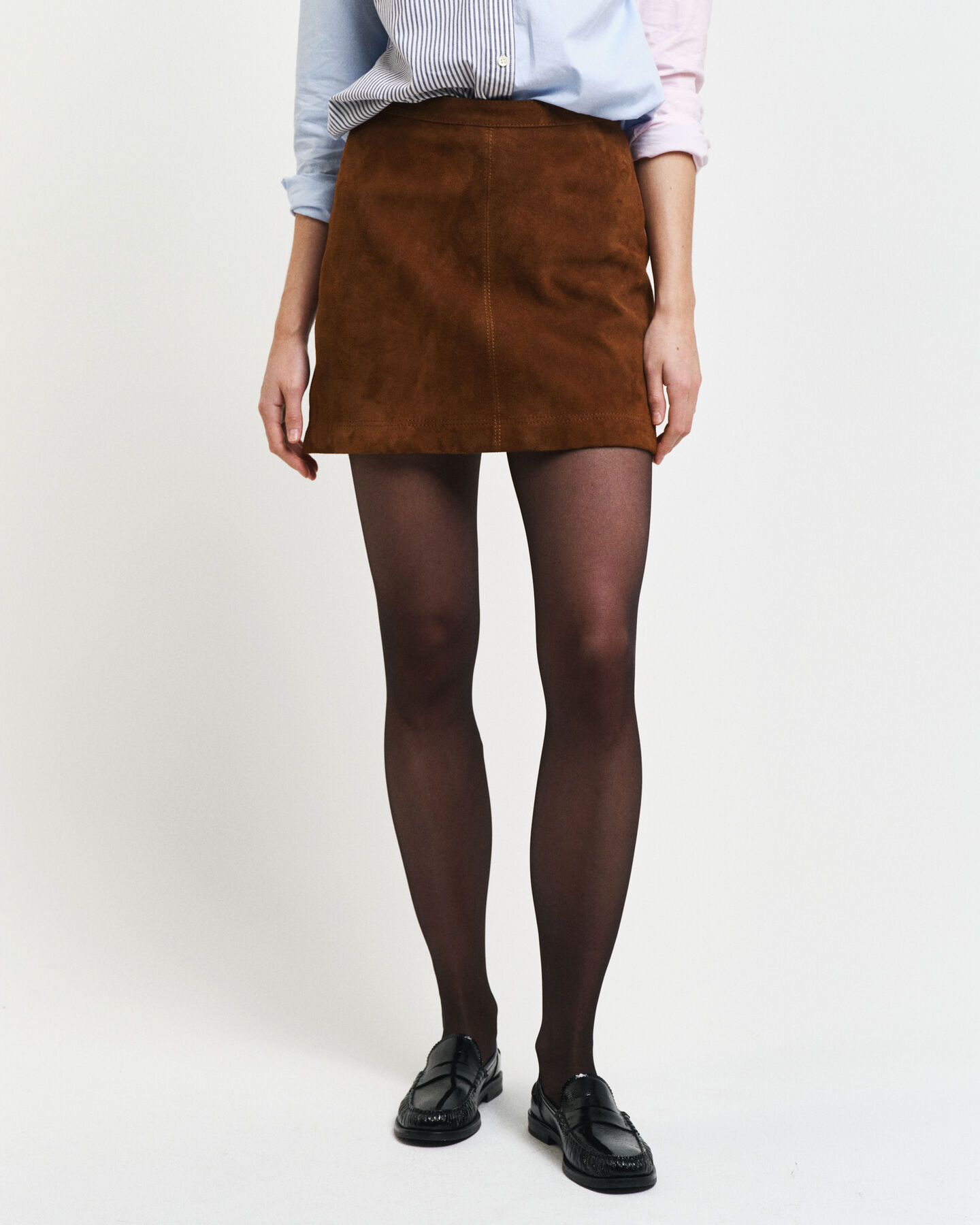 Rock aus Veloursleder