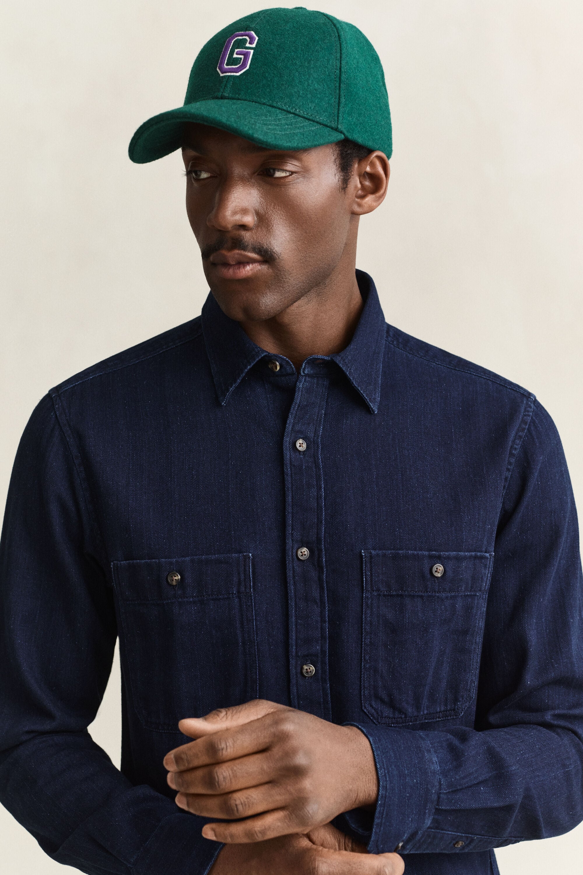 Indigo Herringbone Hemd