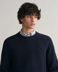 Strukturierter Rundhalspullover