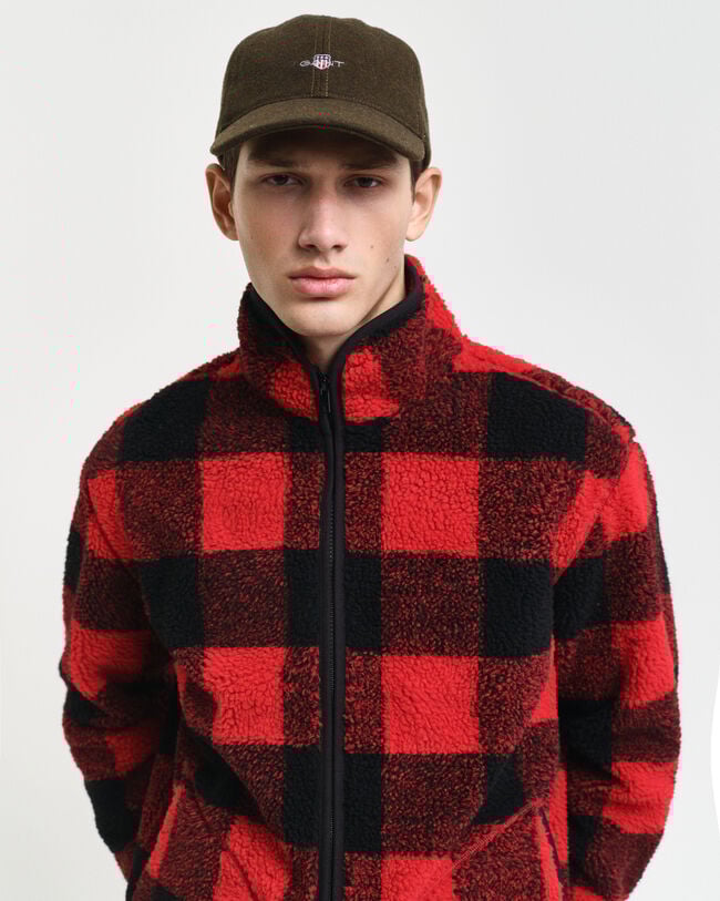 Karierte Fleecejacke