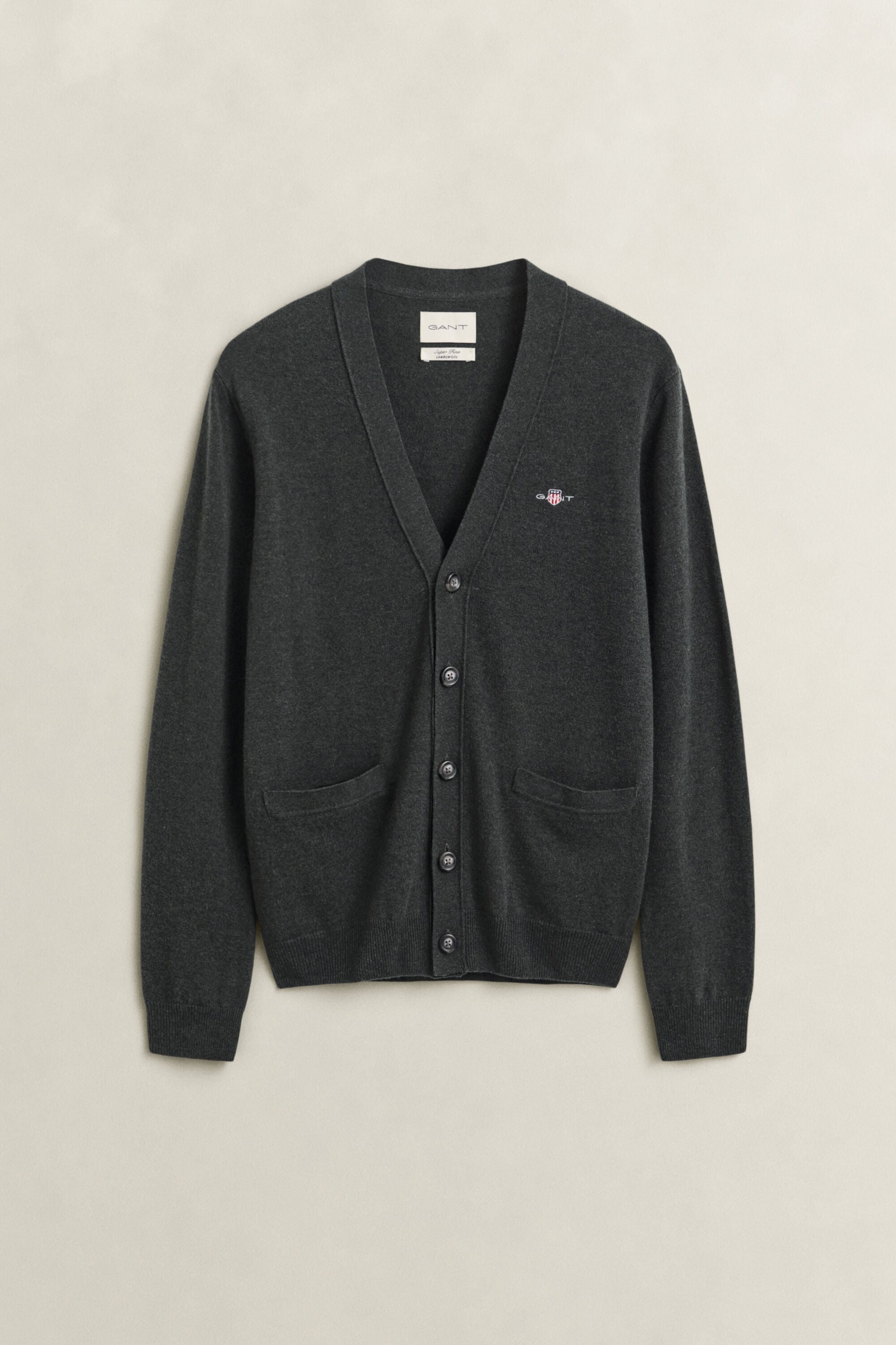 V-Neck Strickjacke aus Lambswool