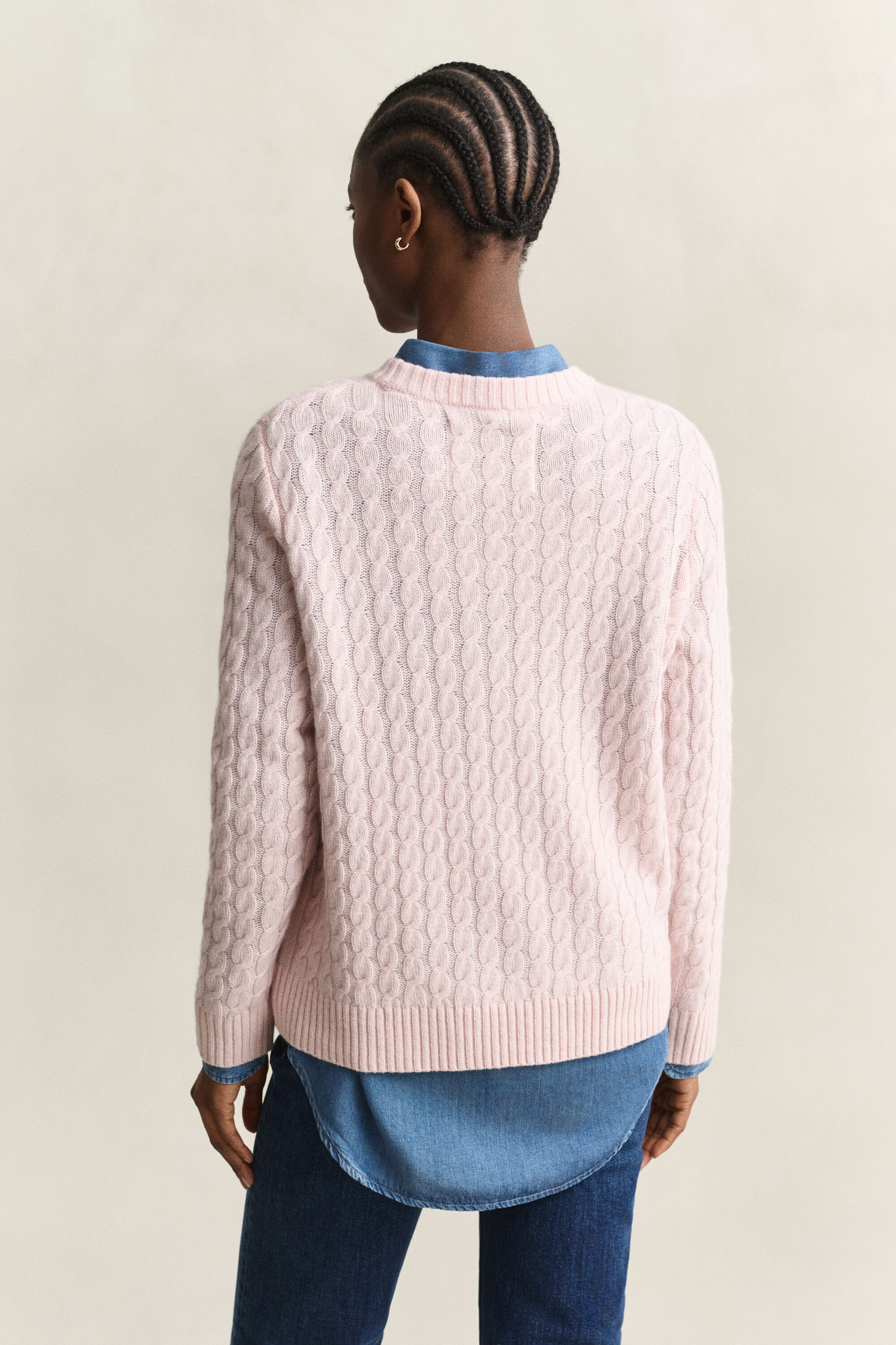 Zopfstrickpullover aus Kaschmir
