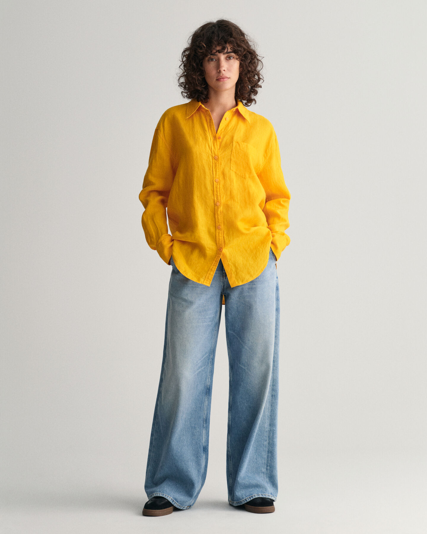 Relaxed Fit Leinen Bluse