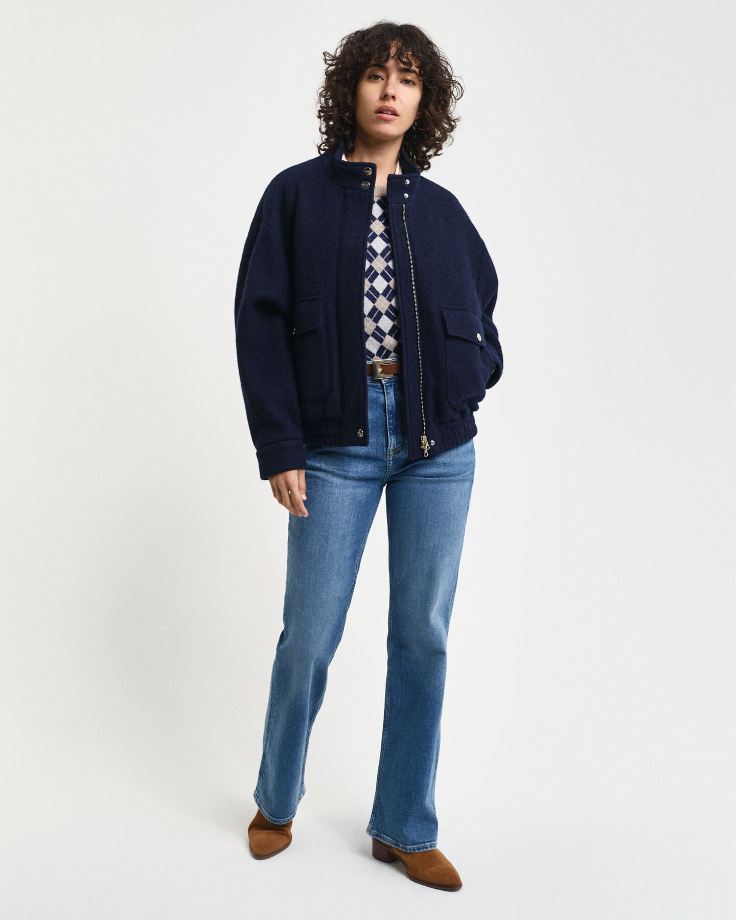 Harrington Jacke aus Wolle