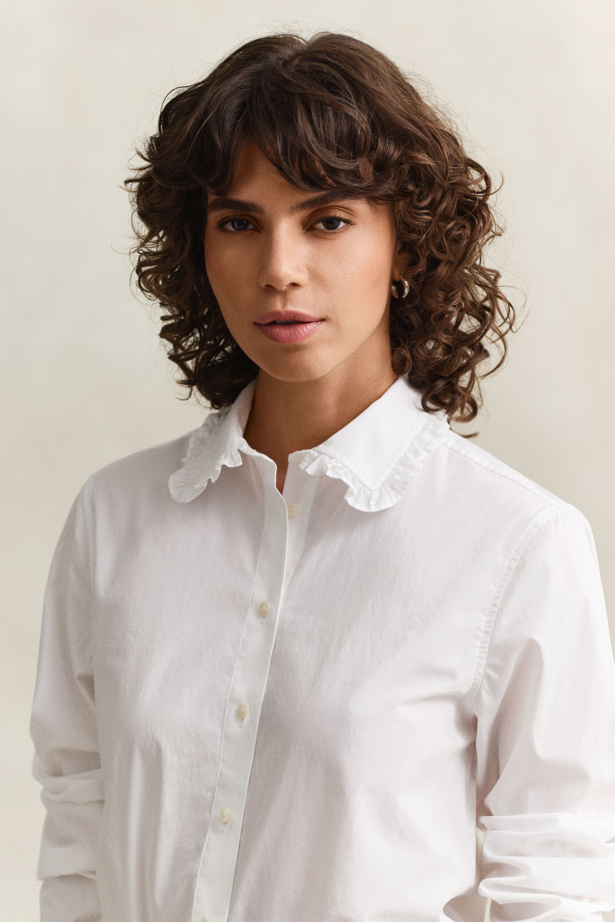 Rüschenbluse aus Baumwolle