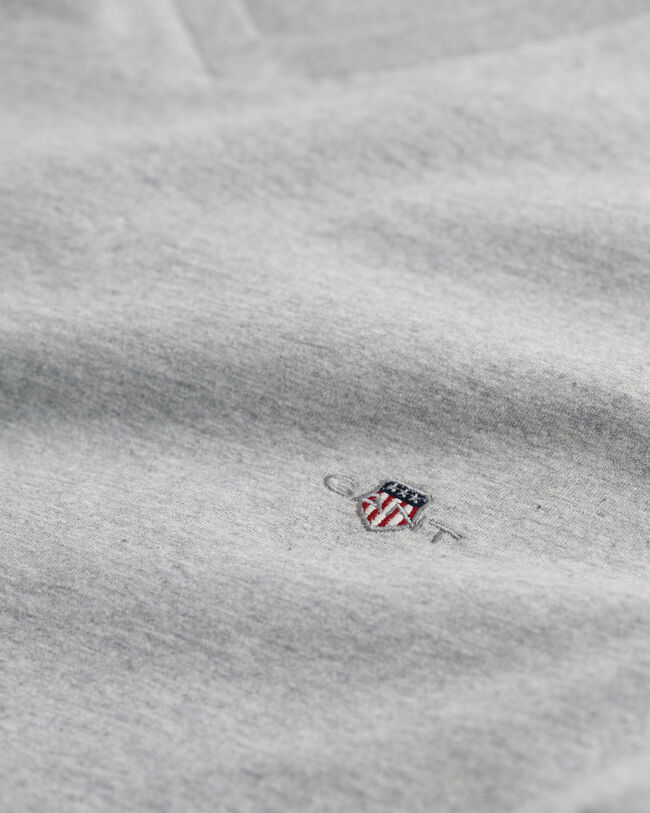 Slim Fit Shield T-Shirt mit V-Ausschnitt