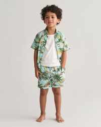 Boys Hawaiian Print Badeshorts