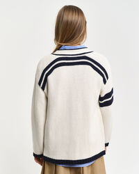 GANT Varsity V-Neck Strickjacke