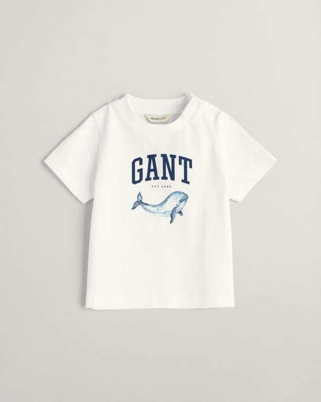 Baby T-Shirt mit Wal-Print