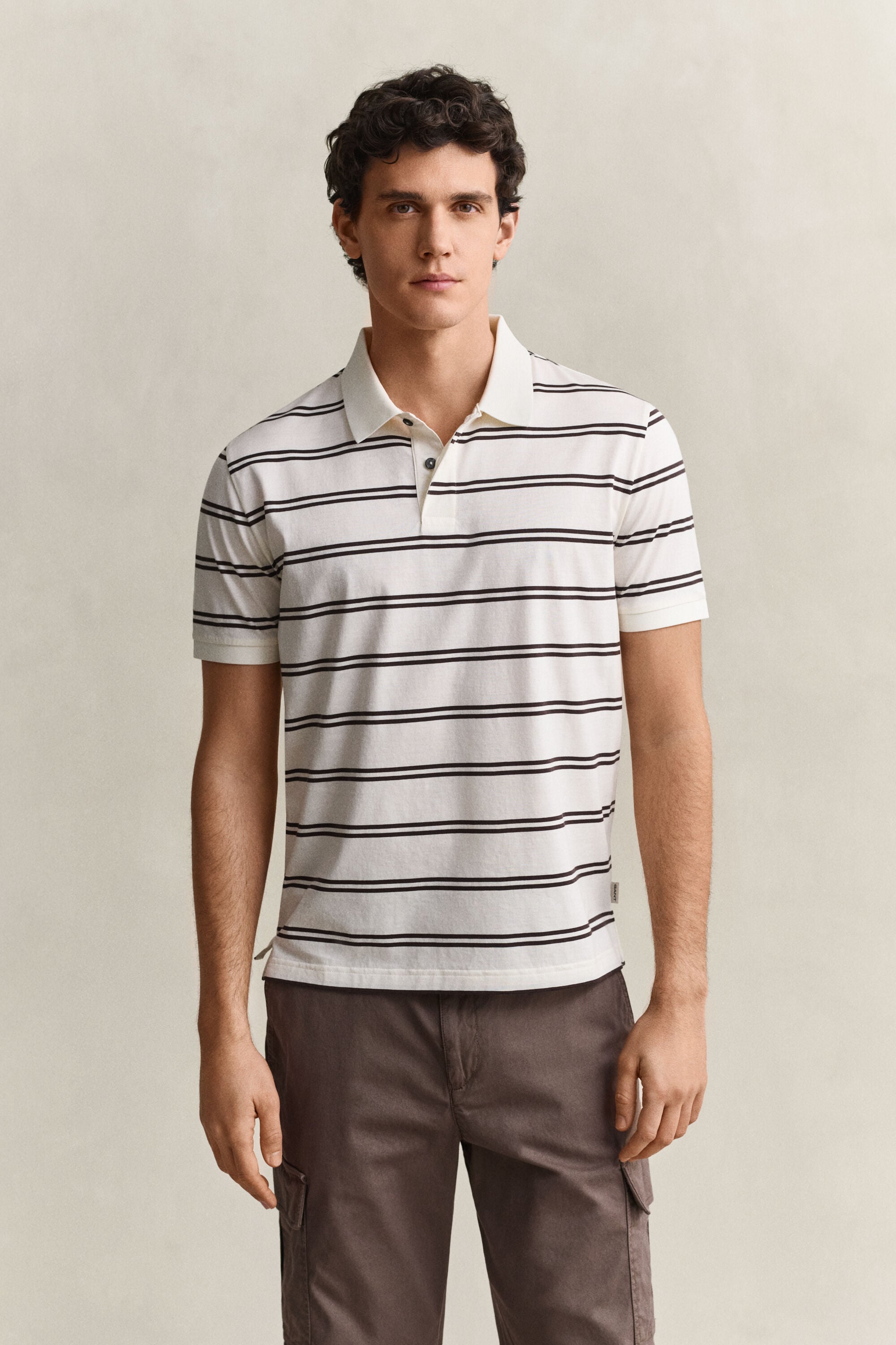 Gestreiftes Poloshirt aus Pima-Baumwolle