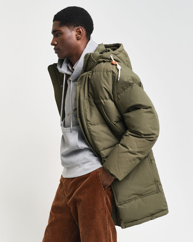 Heavy Mittellange Daunenjacke