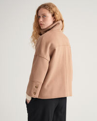 Cropped Jacke aus Wollmischung