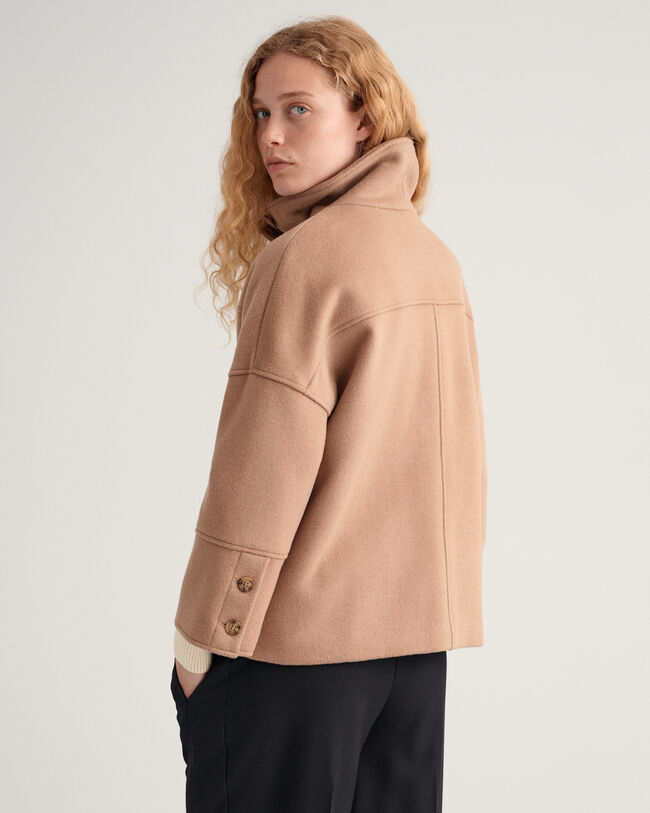 Cropped Jacke aus Wollmischung