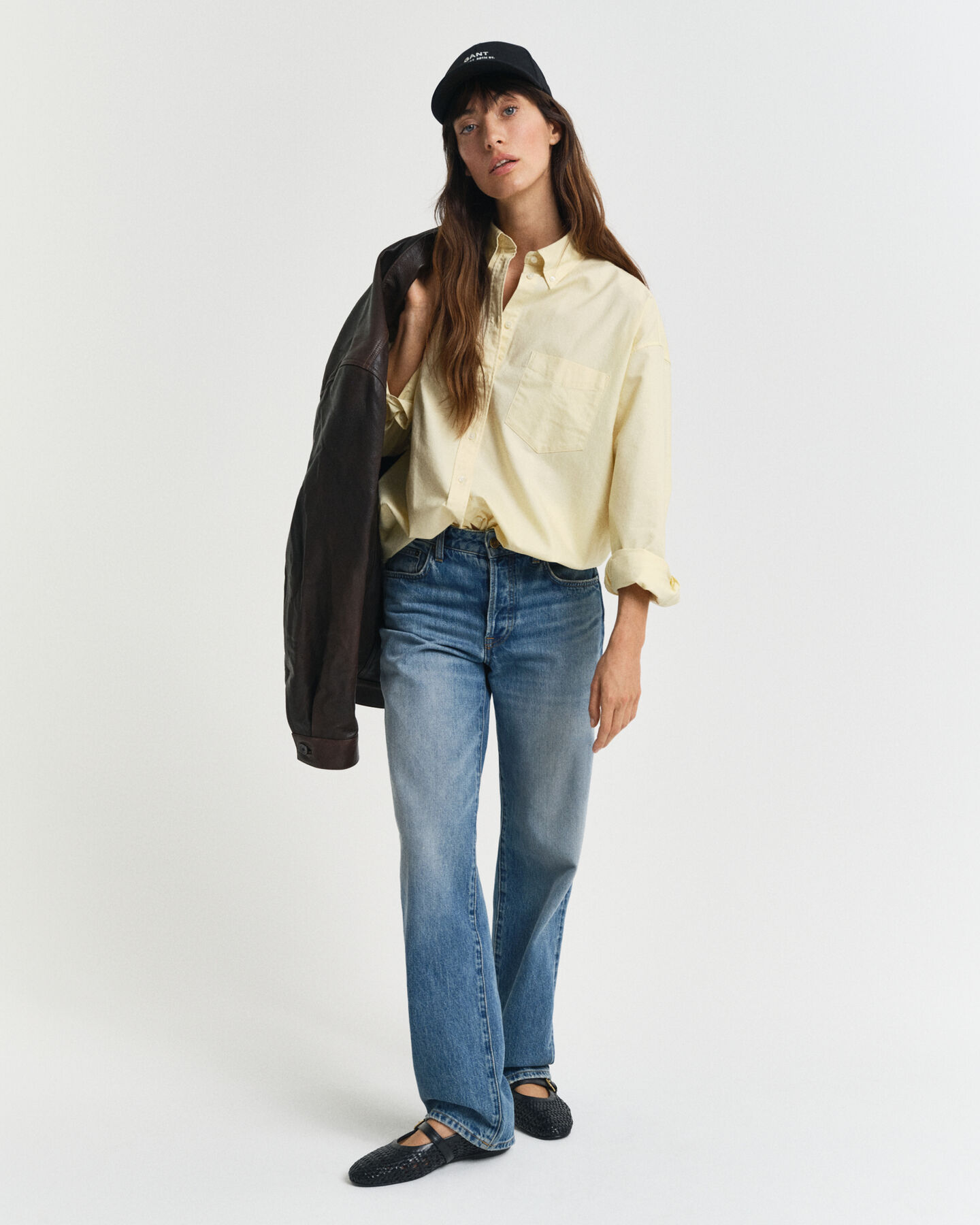 Oversized Fit Oxford-Bluse