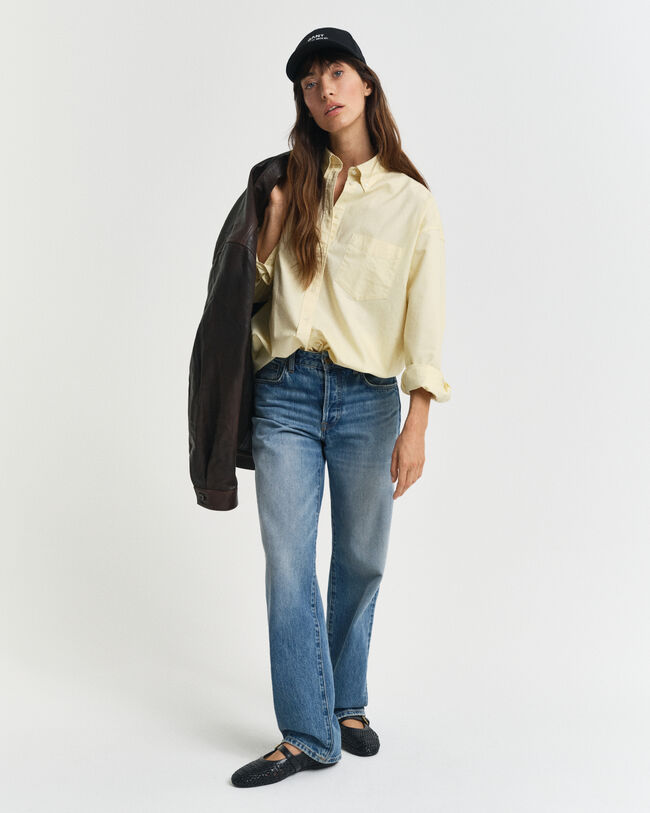 Oversized Fit Oxford-Bluse
