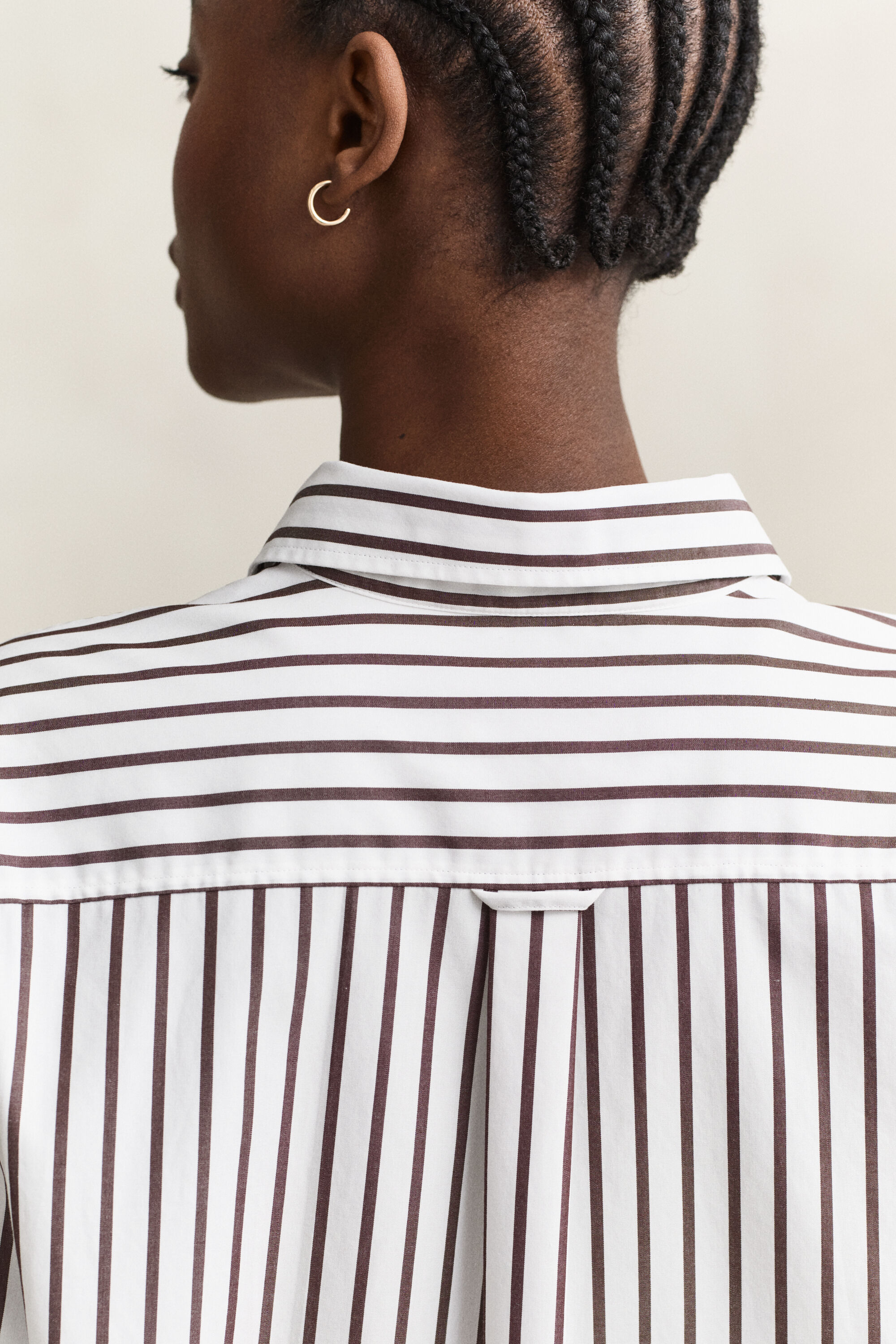 Relaxed Fit Classic Popeline-Bluse mit Streifen