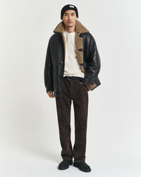 Waffle Textured Henley Langarm-T-Shirt