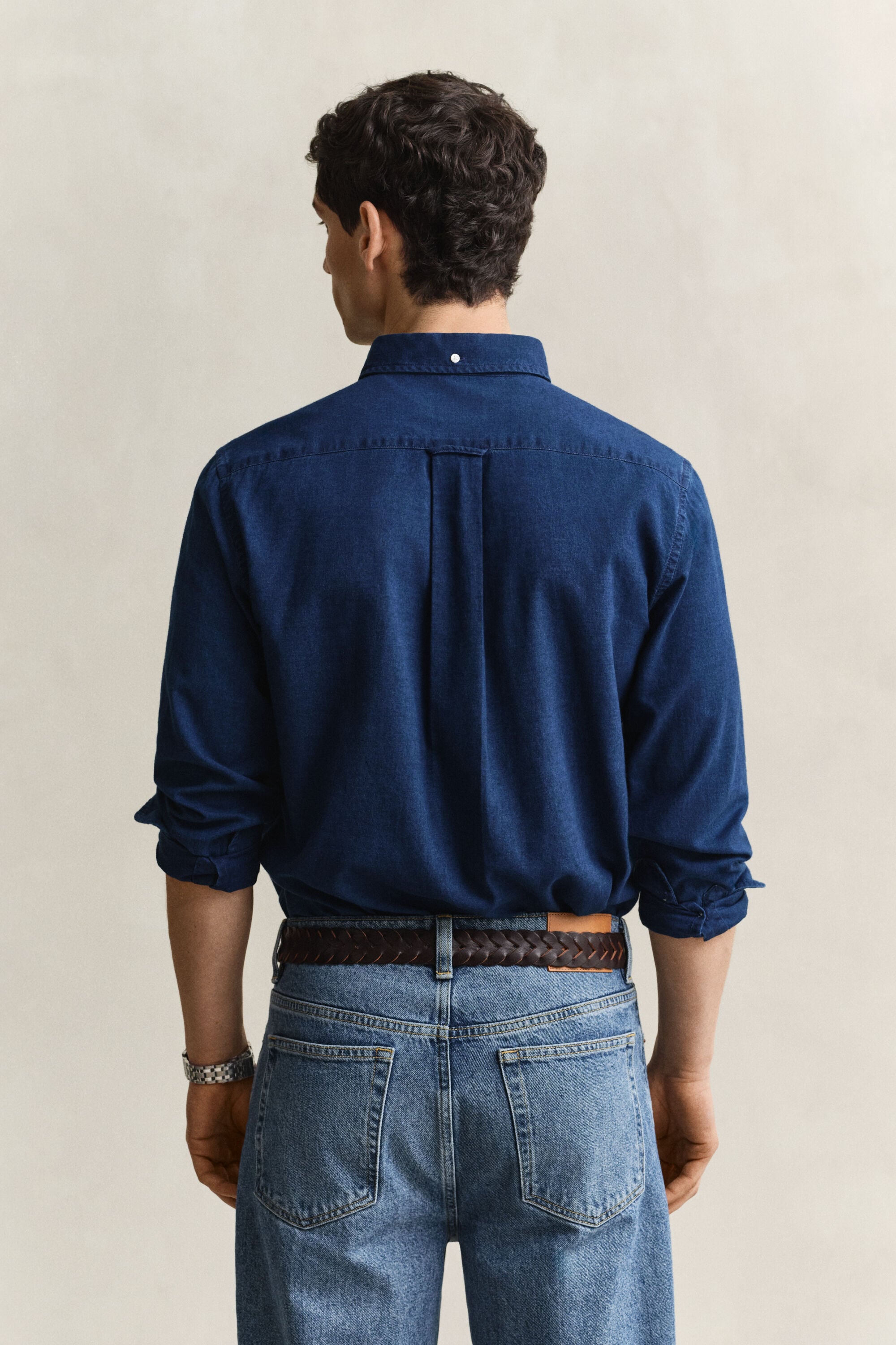 Indigo Oxford-Hemd
