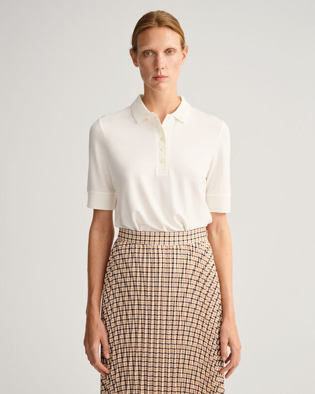 Detail Collar Piqu&eacute; Poloshirt