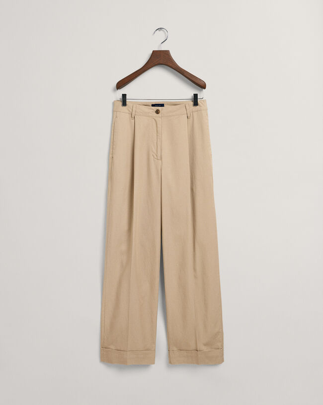 Relaxed Fit Chinohose mit Saumaufschlag