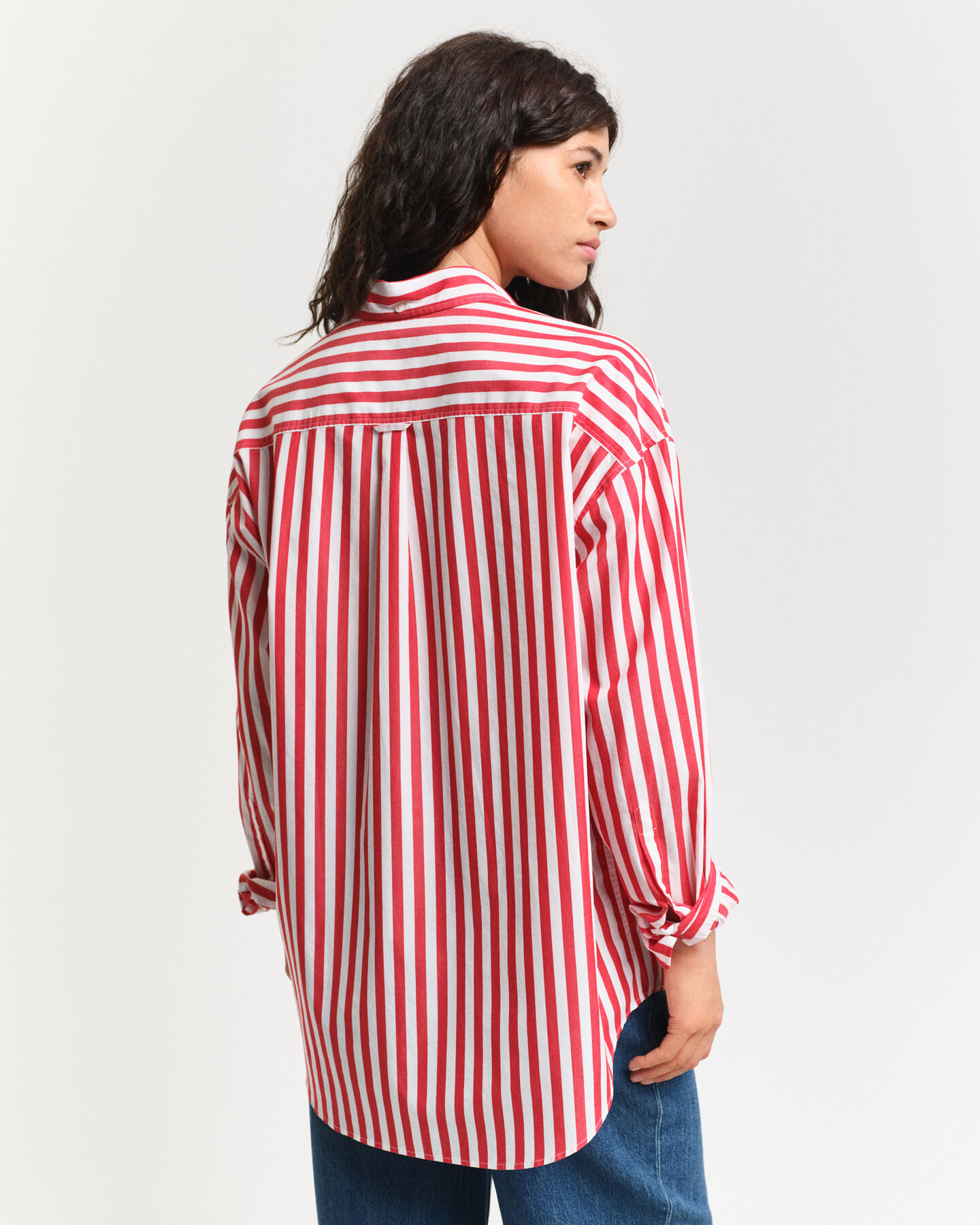 Oversized Classic Popeline Bluse mit Streifen