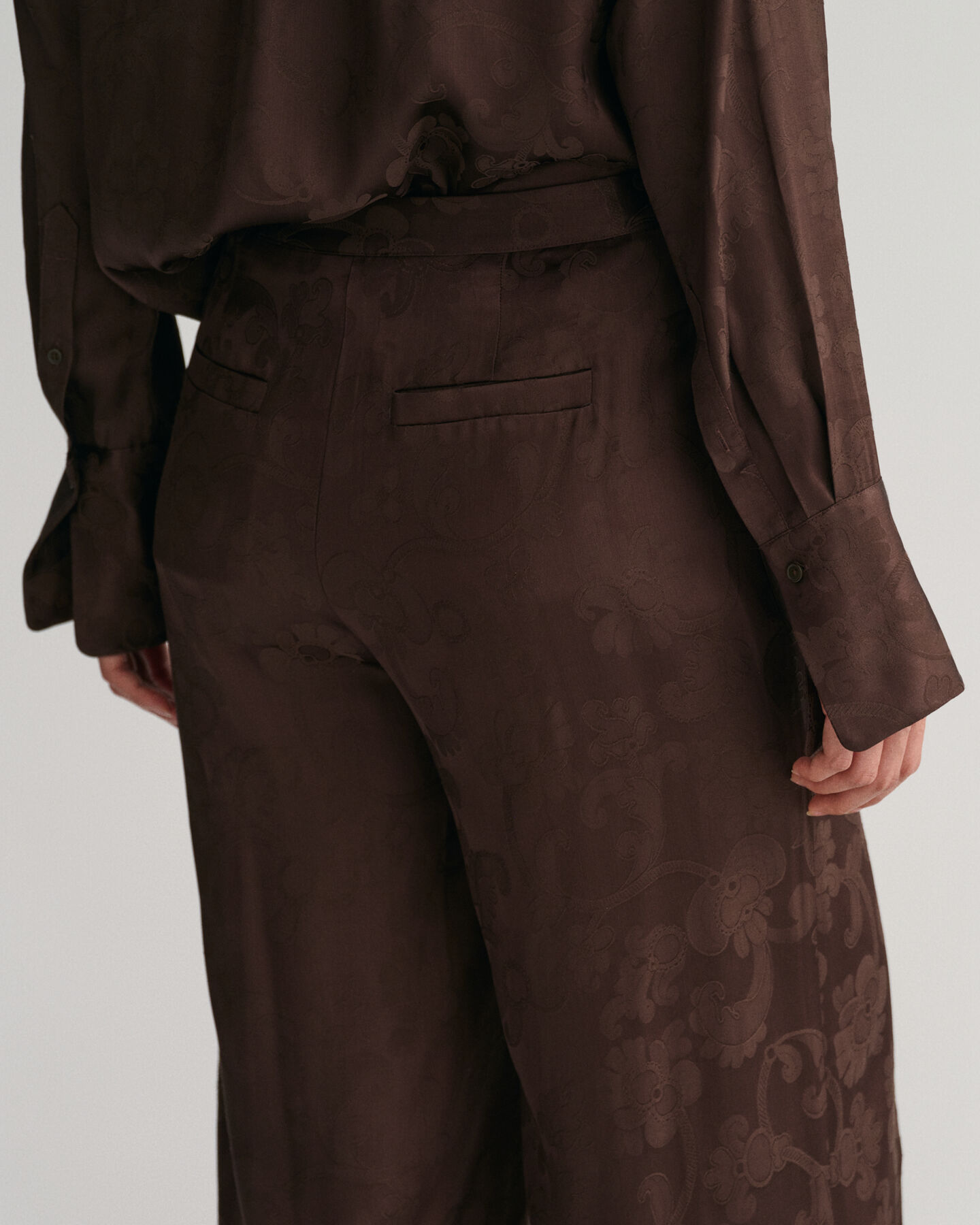 Lace Jacquard Hose mit weitem Bein