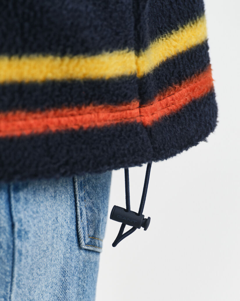 Gestreiftes Fleece Sweatshirt