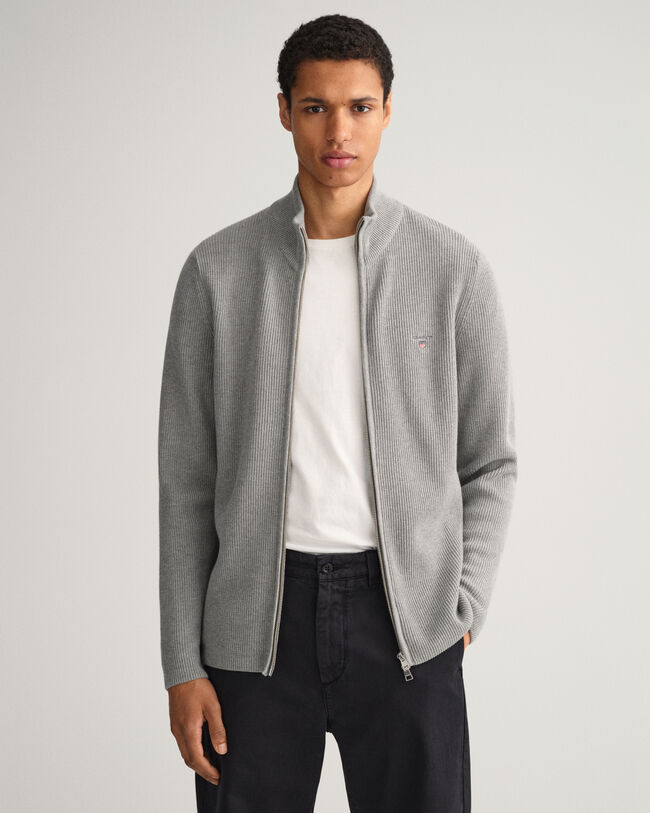 Strickjacke mit gerippter Struktur