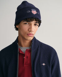 Strickjacke aus strukturierter Baumwolle mit Rei&szlig;verschluss