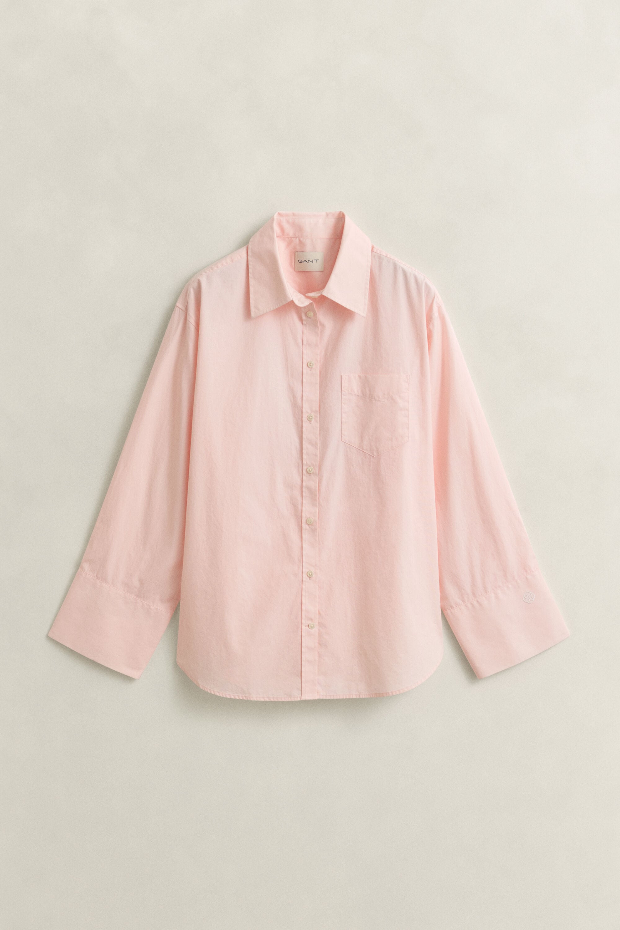 Classic Popeline-Bluse mit weiten Ärmeln