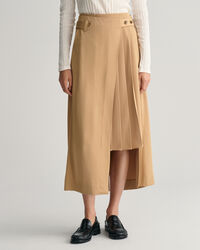 Chino Wickelrock mit Falten