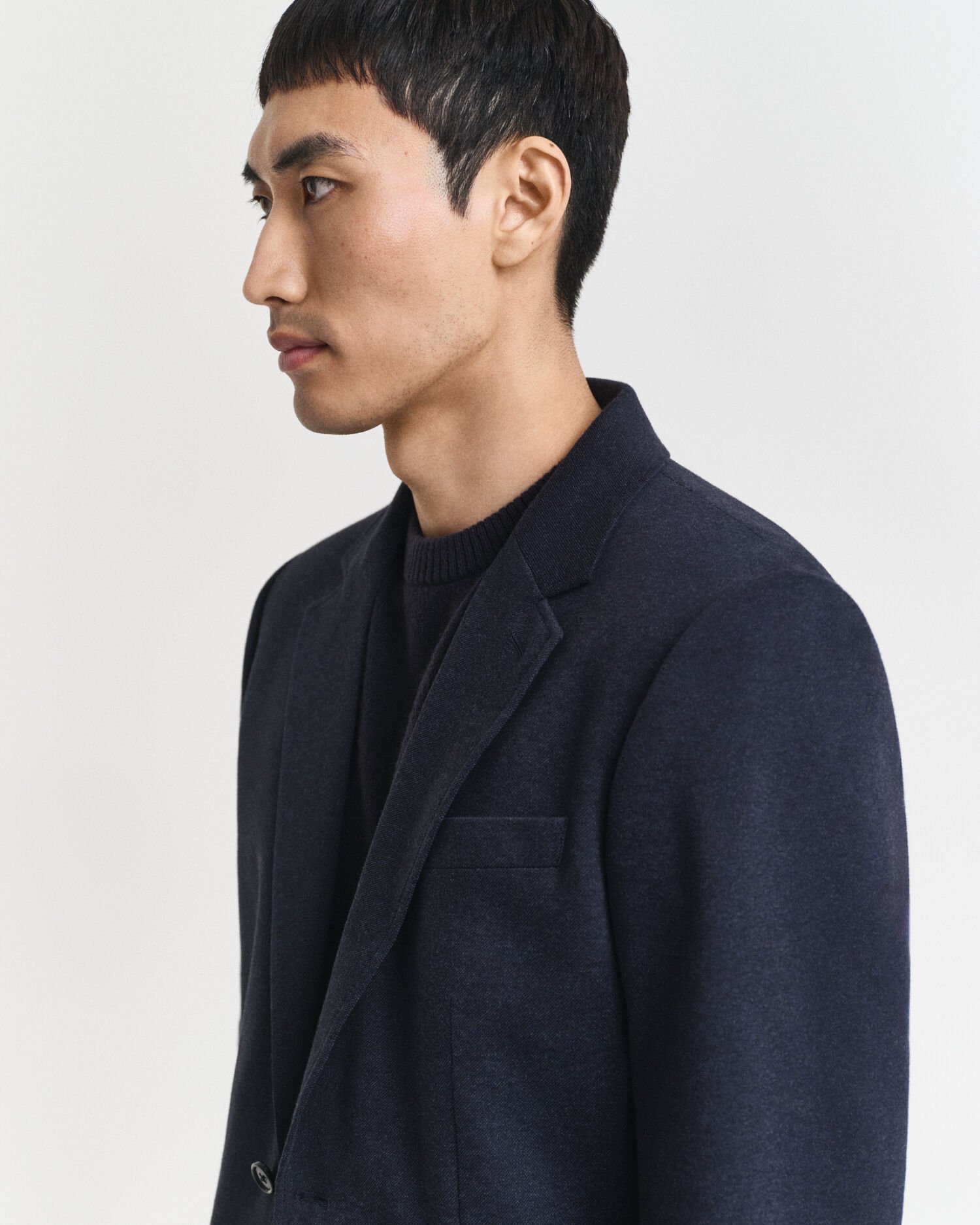 Slim Fit Two-Toned Sakko aus Jersey-Piqué