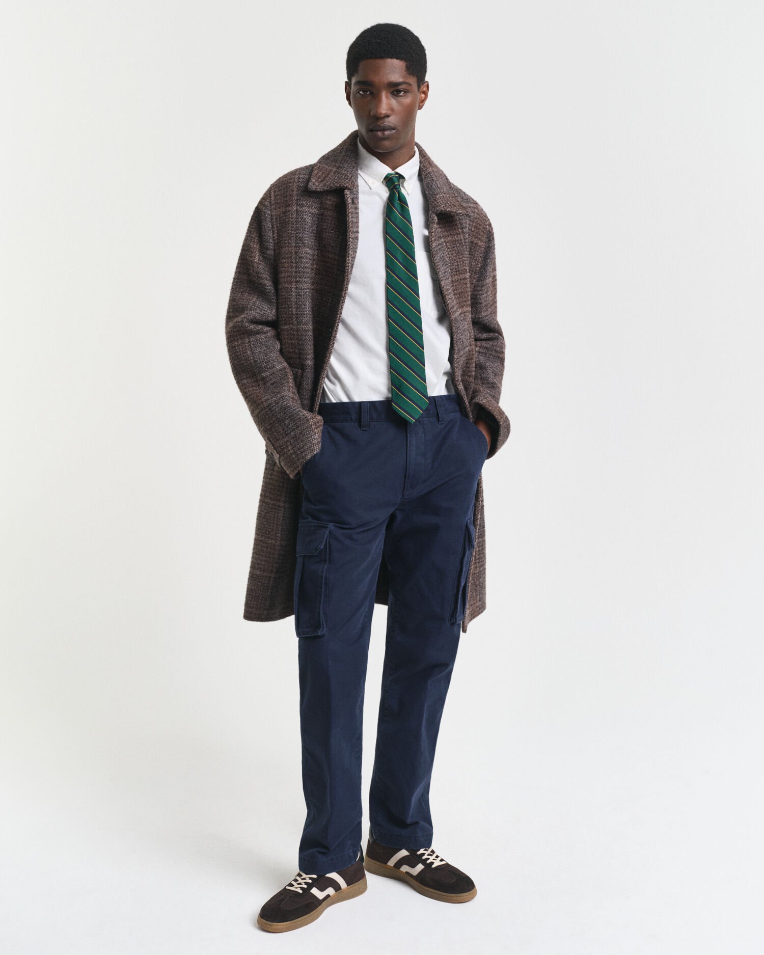 Regular Fit Cargohose aus Baumwolltwill