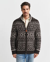 Jacquard Strickjacke