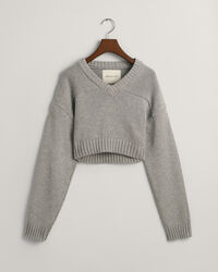 Verk&uuml;rzter V-Neck Pullover